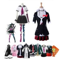 Anime Danganronpa Cosplay Costume Mikan Tsumiki  Enoshima Junko Uniform Kokichi Oma President Uniforms Halloween Wig Roleplay