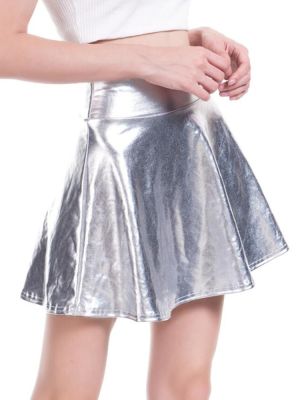 【CC】♙  CUHAKCI Pleated Skirt Waist Gold Female Clubwear