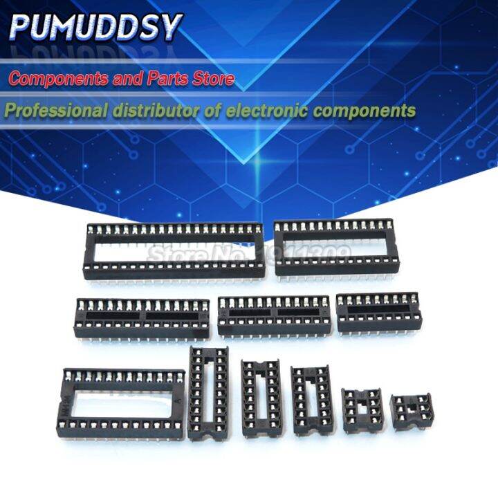 10PCS IC Sockets Adaptor Solder Type Socket 6P 8P 14P 16P 18P 20P 24P ...