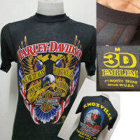 เสื้อผ้าบางฮาเลย์ Harley-Davidson ผ้ามุ้งบางใส่สบาย สไตล์วินเทจ ป้ายVintage 3D EMBLEM [ S M L XL ]