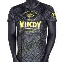 Windy Boxing Muay Thai T-Shirts Training การพิมพ์ เสื้อมวยไทย ออกกำลังกาย เสื้อยืด เสื้อลายมวยไทย เสื้อกีฬา เสื้อแขนสั้น  เสื้อแขนสั้น ผ้าโพลี