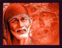 Sai Baba ที่มีการแสดงโปสเตอร์ใบหน้าลึกสง่างามและทางศาสนาที่มีการเคลือบกันน้ำต้องเพื่อการตกแต่งบ้านและวัตถุประสงค์ทางศาสนา