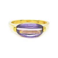 แหวนอเมทิสต์สีม่วง แหวนผู้หญิงมินิมอล แหวนชุบทอง 24k แหวนทอง ผู้หญิง แหวนแฟชั่น แหวนชุบทองไม่ลอก ชุบทอง 24k บริการเก็บเงินปลายทาง