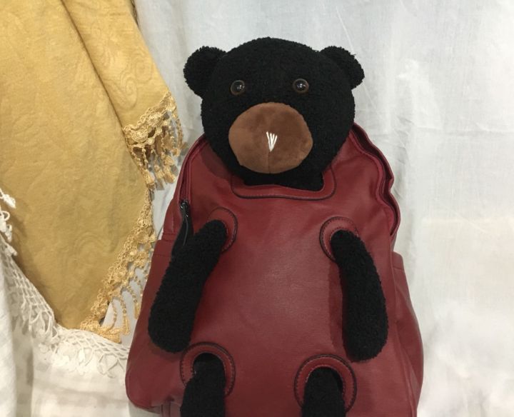 กระเป๋าเป้หนัง-กระเป๋าเป้ตุ๊กตาหมี-ตุ๊กตาหมีสามารถถอดออกได้-bear-bag