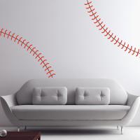 Large Life Size Baseball Seams Stitching Stitch Vinyl Wall stickers home decor Art Decal for Sports Fans Locker Rooms Kids Rooms