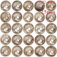 25pcs Usa Coin Copy 1892-1916 Barber Dime Different Years 2.5g Coins