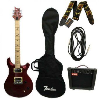 carols-กีต้าร์ไฟฟ้า-set-กระเป๋าใส่กีต้าร์-สายสะพายfender-สายแจ็ค-แอมป์rock