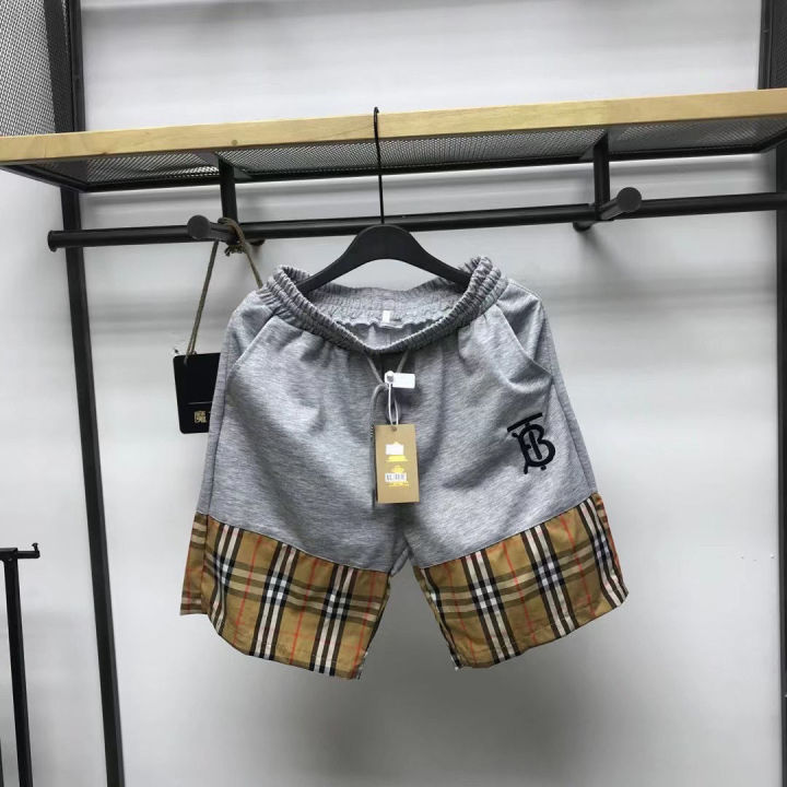 Quần Short Nam Nữ Burberry Kẻ Sọc Màu Tương Phản Phong Cách Châu Âu Quần  Short Capris Thường Ngày Thêu Hình Cậu Bé Tâm Linh Quần Short Đa Năng |  