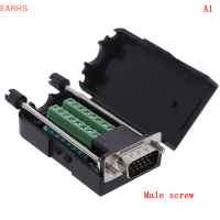 EOY D-SUB DB15 VGA ชาย3แถว15 PIN Plug Breakout TERMINALS CONNECTOR