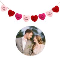 Non-woven I Love You Banner Wedding Decoration Pendant Garland Photo Props Valentine Party Supplies Cardioid banner