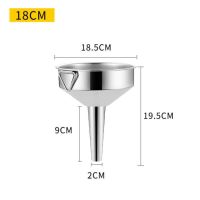 QTCF-Stainless Steel Large Funnel Cook Oil Funnel With Detachable Strainer Filter For Liquid Oil Kitchen Accessories Cooking Tools