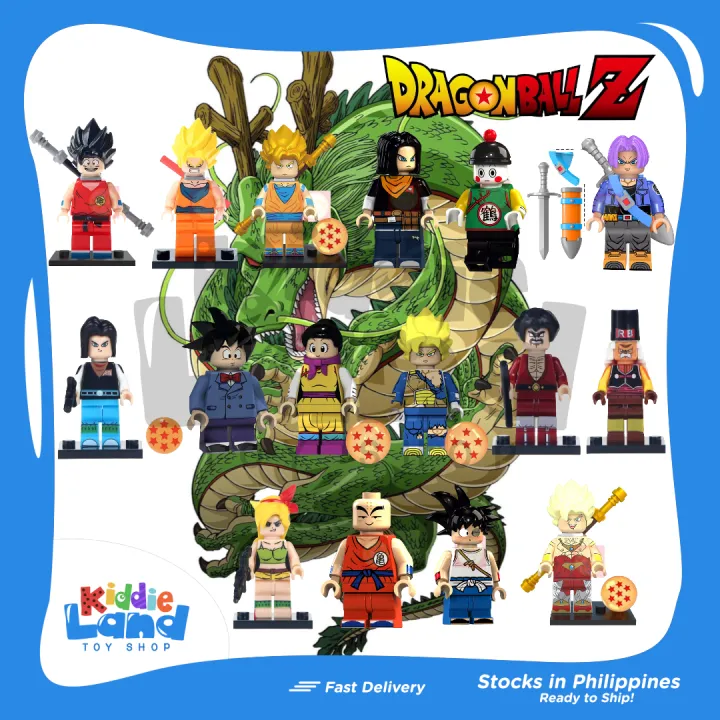 Original Dragon Ball Z Lego Collectibles minifigure Goku Vegeta Majin Buu  Frieza Gohan Chichi Pan Trunks