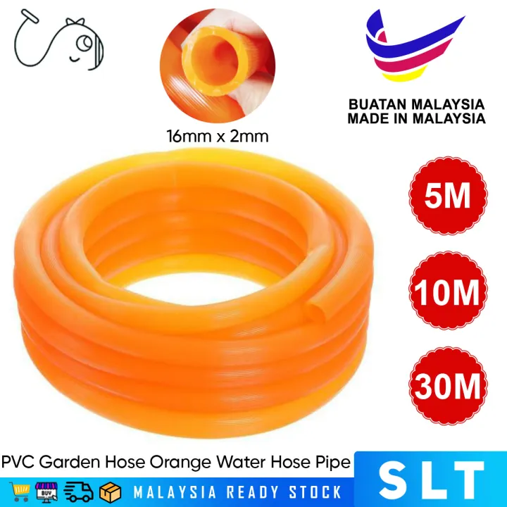 SLT Thick PVC Garden Hose Orange Water Hose Pipe (16mm X 2mm) Lazada