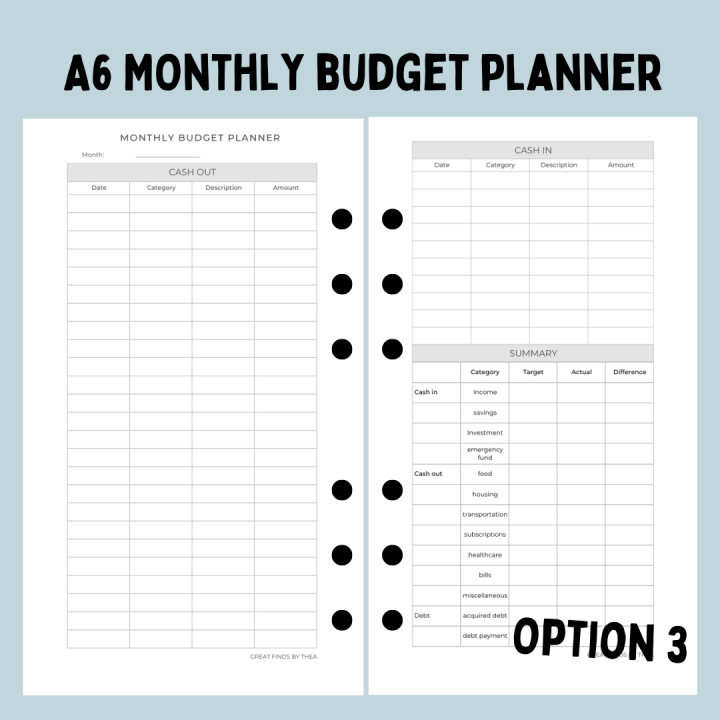 A6 Monthly Weekly Income Expenses Savings Tracker Refill Lazada PH A6 monthly weekly income expenses savings tracker refill lazada ph