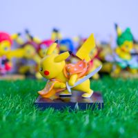 Pokemon Demon Slayer Anime Figure Pikachu Cosplay Agatsuma Zenitsu Kawaii Toy For Children Encanto Room Decoration Birthday Gift