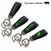 【LZ】 For Kawasaki Z1000 Z650 Z750 Z800 Z900 accessories Top quality leather Keychain Motorcycle accessories Custom pattern