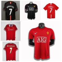 1998-99 07-08 Season Manchester United Retro Home Away Jersey Football Cristiano Ronaldo David Beckham MUFC Shirts