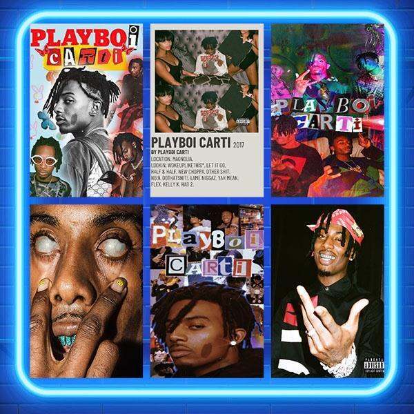 Playboi Carti Rapper Pictures Poster Coated Retro Vintage Minimalist ...