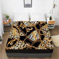 【CW】 Luxury Elastic fitted sheet bed With An Band Mattress Cover  Customizable size Bed for home Baroque golden