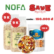 Combo 1000gr Yến mạch cán vỡ và 250gr Granola Nofa Healthy Food