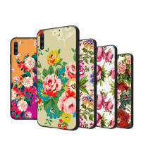 Black เคสโทรศัพท์ Compatible หรับ Samsung Galaxy Note Ultra S20 20 S10 S10E 10 9 8 FE Lite Plus ปก SC-62 Flower Picture