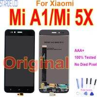 100% 5.5Quot; หน้าจอ Lcd สำหรับ Xiaomi Mi A1 Ma1 Mia1 5x M5x เซ็นเซอร์ประกอบ Digitizer หน้าจอสัมผัสพร้อมกรอบสำรอง