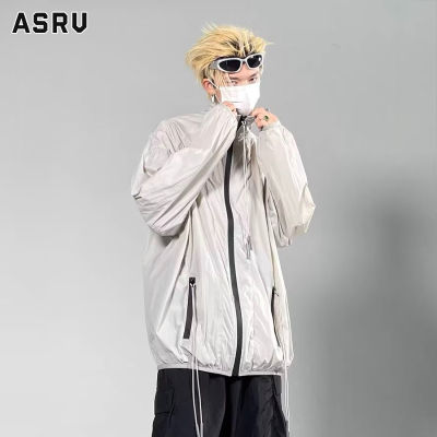 ASRV แจ็คเก็ตแบบ Lightweight ผู้ชาย เสื้อกันหนาว เสื้อแจ็คเก็ต เสื้อคลุมชาย ชุดกันแดดลำลองสำหรับผู้ชายเสื้อแจ็กเก็ตบาง: ป้องกันรังสียูวีใหม่ระบายอากาศได้ดีแจ็คเก็ตน้ำหนักเบาแจ็คเก็ตป้องกันแสงแดด