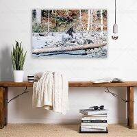 Sasquatch Glossy โปสเตอร์ Bigfoot ภาพจริงภาพวาดผ้าใบ Wall Art Decor New