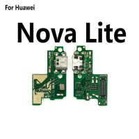 ไมโครโฟนในชาร์จพอร์ตตัวเชื่อมต่อ USB สายแผงวงจรเคเบิลแบบยืดหยุ่นสำหรับ Huawei Nova Lite 2Plus Nova 2S 3 3i 4อะไหล่