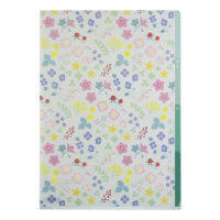 MIDORI 3 Pockets Clear Folder  Wild flower / แฟ้ม 3 ช่อง ขนาด A4 ลายดอกไม้ป่า แบรนด์ MIDORI จากประเทศญี่ปุ่น (D35256006)