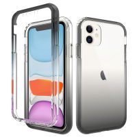 iPhone 11 Case, RUILEAN Transparent 2-in-1 Gradient Shockproof Case for iPhone 11