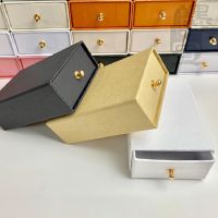 12 PiecesLot Draw Box White Black Brown Jewelry Box Kraft Paper Favour Bulk Gift Display Boxes Bag Necklace Bracelet Box