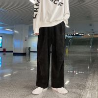 CODtianjia6731 ?READY STOCK? Corduroy Pants Men Autumn And Winter Fashion Brand Ins Pants Straight Tube Pants Loose Wide Leg Pants Korean Wide Pants Mens Trend Versatile Casual Pants Black Pants Corduroy Pants