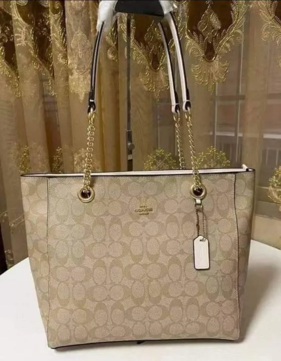 coach tote bag with chain strap