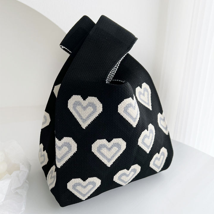 contrast-color-handbag-checkerboard-handbag-high-capacity-vest-bag-carapace-bag-checkerboard-knit-bag