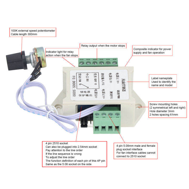 ช่องเสียบการควบคุมความเร็วสำหรับแฟนๆ4p-5-08ตัวผู้ปลั๊กตัวเมีย2510อินเตอร์เฟซสำหรับคอมพิวเตอร์