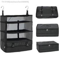 ✷﹉ xianhaochen048906 Viagem Bagagem Organizador Prateleiras De Portátil Saco 3-Shelf Embalagem Dobrável Pendurado Armário Armazenamento Espaço