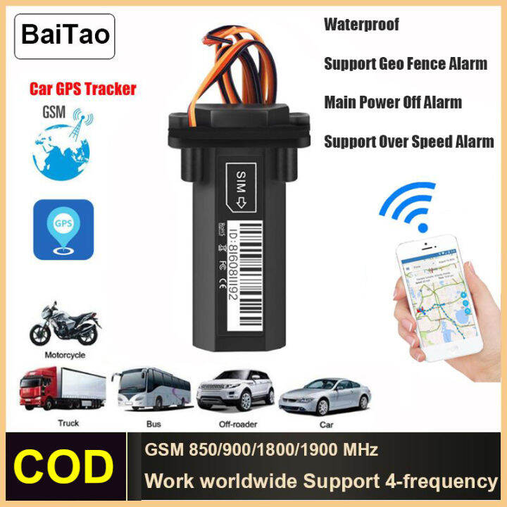 Baitao (dagps app) GT02 Real time GPS Tracker For Car/Vehicle/Motorcycle, Waterproof Durable