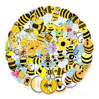 [COD] 50 cute bee graffiti stickers suitcase skateboard mobile phone water cup decoration wholesale