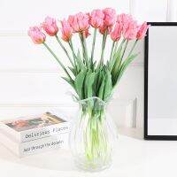 5Pcs Parrot Tulip Artificial Flower Silicone Real Touch Bouquet 45CM Luxury Home Decorative Living Room Deco Flores Fake Plant