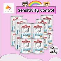 Royal Canin Sensitivity Control Duck &amp; Rice can dog food อาหารสุนัข กระป่อง ประกอบการรักษาโรคผิวหนังจากภาวะแพ้อาหาร เป็ด ข้าว 420g x 12 กระป๋อง ( รุ่น 9 แถม 3 )