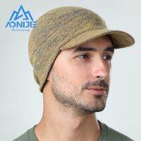 【YD】 M33 Warm Wool Knitted Hat Short Brim Baseball Cap Soft Equestrian Ear Hiking