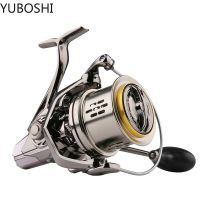 YUBOSHI รอกตกปลาปั่น4.8:1อัตราทดเกียร์หล่อทะเลยาวรอกตกปลา Surf ปลาน้ำเค็ม Moulinet Peche