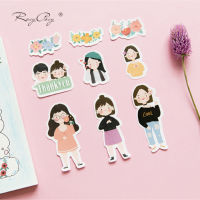สติ๊กเกอร์ไดคัท Rosy Girls ✨ v.2 ✨ เซ็ต 45 ชิ้น Sticker DIY by mimisplan