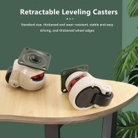 4 Pcs Retractable Leveling Casters Industrial Machine Swivel Caster Castor Wheel for Office Chair Trolley 330 Lbs Capacity -40F