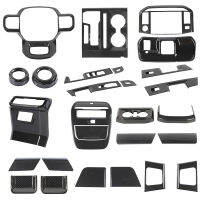 สำหรับ Ford Raptor F150 2021 2022 ABS คาร์บอนไฟเบอร์รถ Dashboard นำทางเกียร์ Shift ถ้วยน้ำแผงประตูเครื่องปรับอากาศ Cover