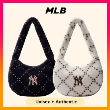 MLB Dia Monogram Fur Hobo Bag New York Yankees - Black