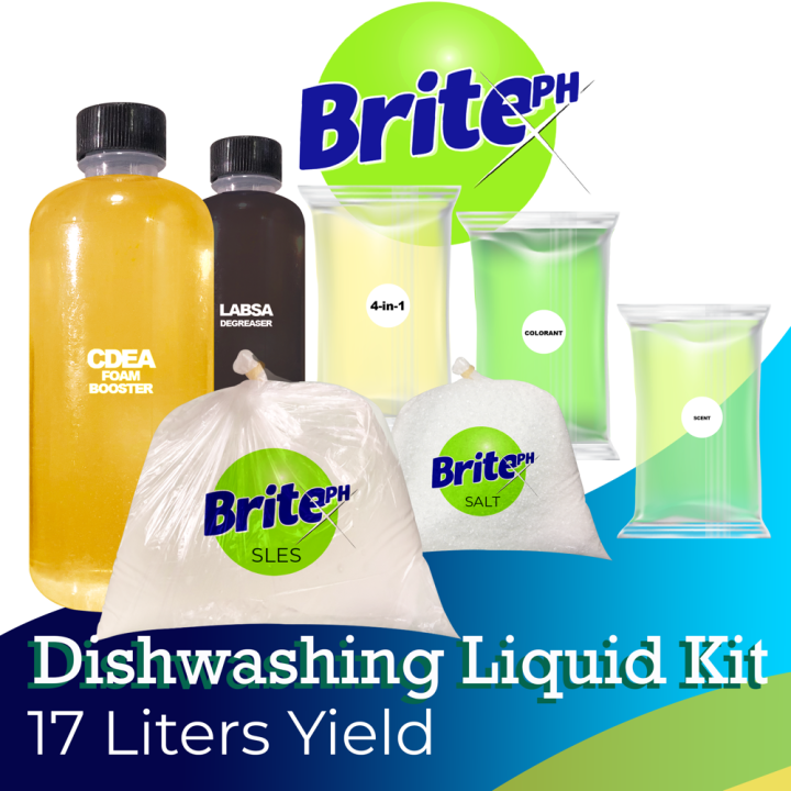 BritePH DIY Dishwashing Liquid Soap Negosyo Kit Doble Kita! How to make
