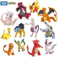 3-13Cm New Pokemon Cartoons Movie  Anime Figure Pikachu Mewtwo Gurado Blastoise Collection Action Figure Model Toys Kids Gifts