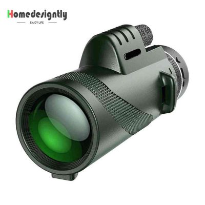 80X100 HD ที่มีประสิทธิภาพ Monocular ระยะยาวกล้องส่องทางไกล Portbale Night Vision Monocular Moisture-Proof Professional กล้องส่องทางไกลสำหรับ Outdoor Camping อุปกรณ์